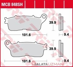 Moto guzzi mandello v100s  Arka Sinter Fren Balatasi TRW MCB848SH