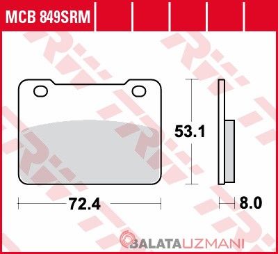 SYM 400 MaxSym i (2012-> --) Ön Sinter Fren Balatasi TRW MCB849SRM*