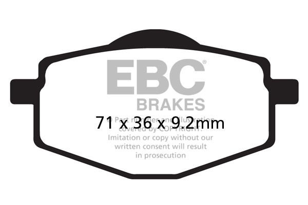 Yamaha YBR 125 ED (3D91) (2005-2006) Ön Organik Kevlar Fren Balatasi EBC FA101