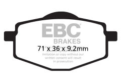 Yamaha YBR 125 ED (3D91) (2005-2006) Ön Organik Kevlar Fren Balatasi EBC FA101