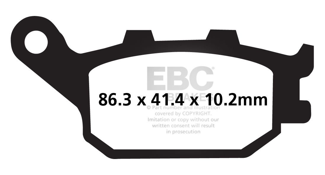 Honda CBF 1000 6/7/8/9/A (2 Piston Ön Kaliper/ABSsiz) (2006-2011) Arka Yari Sinter Fren Balatasi EBC FA174V