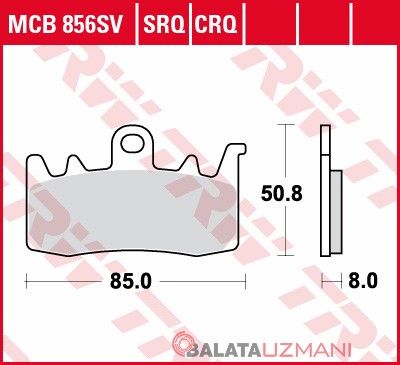 Ducati 950 Multi strada (2017-> --) Ön Sinter Fren Balatasi TRW MCB856SV*