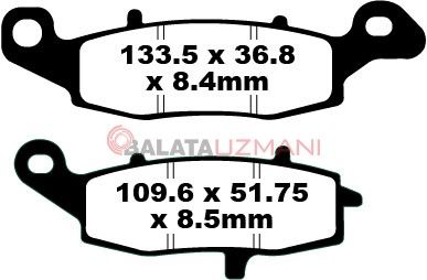 Suzuki SV 650 AL7/AL8 (ABS) (2016-2018) Sinter Sol Ön Fren Balatasi EBC FA229HH