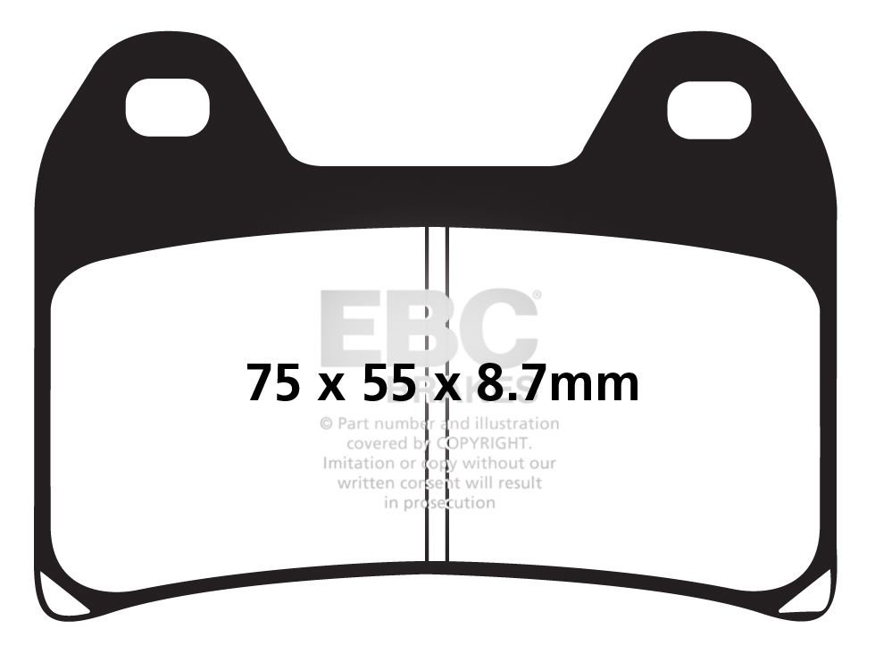 Aprilia Dorsodura Factory 750 (2010-2013) Ön Yari Sinter Fren Balatasi EBC FA244V*