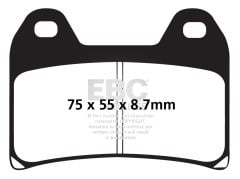 Aprilia Dorsodura Factory 750 (2010-2013) Ön Yari Sinter Fren Balatasi EBC FA244V*