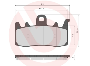 BMW S1000 XR (Sabit Bobin) (2015-2018) Sinter Ön Fren Balatasi  FA630HH BREMBO