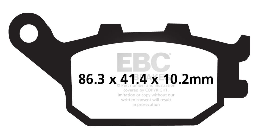 Honda CBF 600 S8/S9 (ABSsiz) (2008-2009) Arka Yari Sinter Fren Balatasi EBC FA174V
