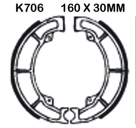 Kawasaki EN-500 (EN 500 A1/A2/A3/A4) (1997-2000) Arka Organik Kevlar Fren Balatasi EBC K709