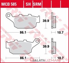 Honda XL 650 V Transalp (1999->2007) Arka Organik Fren Balatasi TRW MCB585*
