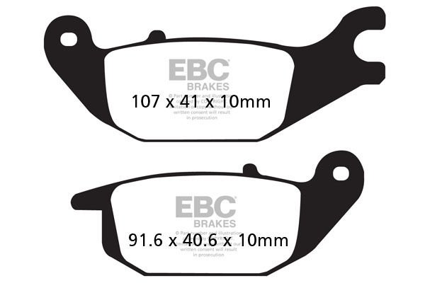 Honda CBR 125 R4/R5/RS5/RW5/RS6/RW6 (2004-2006) Arka Organik Kevlar Fren Balatasi EBC FA343