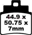 SYM GTS 250 / 250i/Joymax (2007-2014) Organik Sag Ön Fren Balatasi EBC SFA355