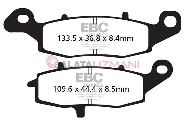 Suzuki SV 650 K3/K4/K5/K6/K7/K8/K9/L0 (Naked - ABS siz) (2003-2010) Organik Sag Ön Fren Balatasi EBC FA231