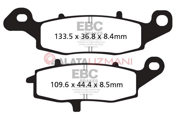 Kawasaki ZR-7 (ZR 750 F1/F3/F5) (1999-2004) Organik Arka Fren Balatasi EBC FA231
