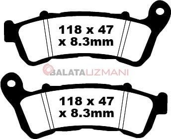 Suzuki UH 200 K7/K8/K9/L0/L1/L3 Burgman (2007-2013) Sinter Ön Fren Balatasi EBC SFA388HH