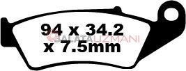 Yamaha WR 250 FW/FX/FY/FZ/FA/FB/FD (4T) (2007-2013) Sinter Ön Fren Balatasi EBC FA185R