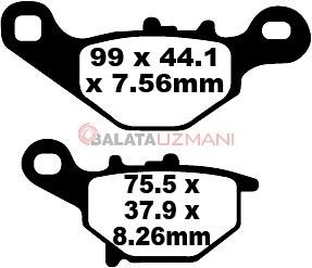 Suzuki UK 110 L5/L6/L7/L8 Address (2015-2018) Organik Ön Fren Balatasi EBC SFA396