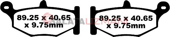 Suzuki DL 1000 AL4/AL5/AL6/AL7/AL8 V-Strom (ABS) (2014-2018) Yari Sinter Arka Fren Balatasi EBC FA419V