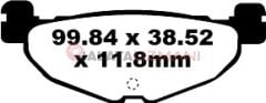 Yamaha XP 500 S/T/V T-Max (5VU1/2) (2004-2007) Sinter Arka Fren Balatasi EBC SFA408HH