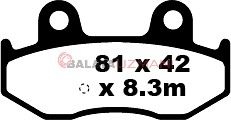 Suzuki AN 400 K1/K2 (2001-2002) Organik Arka Fren Balatasi EBC SFA411