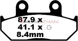 Suzuki AN 650 L3/L4/L5/L6 Burgman ABS siz (2013-2016) Organik Arka Fren Balatasi EBC SFA412