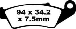 Honda CRF 250 R8/R9/RA/RB/RC/RD/RE (2008-2014) Ön Sinter Fren Balatasi EBC FA185R
