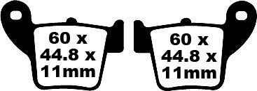 Honda CRF 450 X5/X6/X7 (2005-2007) Arka Sinter Fren Balatasi EBC FA346R