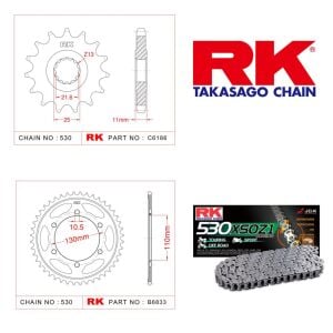 Yamaha YZF-R6 Rk X-ring Zincir Dişli Set 530 XSO-16/48T