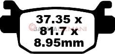 Honda SH 300i (2014) Sinter Arka Fren Balatasi EBC SFA415HH