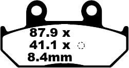 Suzuki AN 650 L3/L4 Burgman ABSsiz (2013-2014) Arka Organik Kevlar Fren Balatasi EBC SFA412