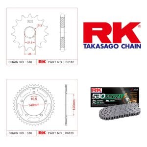 Suzuki GSX-R 1000 Rk X-ring Zincir Dişli Set 530 XSO 17/43T