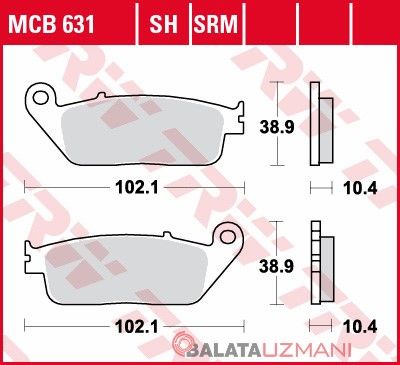 Yamaha YP 400 X-Max (2013-> --) Ön Sinter Fren Balatasi TRW MCB631SRM*