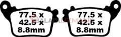 Honda CBR 1000 RR8/RR9/RRA/RRB/RRC/RRD/RRE/RRF/RRG Fireblade ABS siz (2008-2016) Sinter Arka Fren Balatasi EBC FA436HH