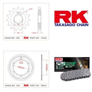 Yamaha FZ8 NA ABS Rk X-ring Zincir Dişli Set 525 XSO-16/47T