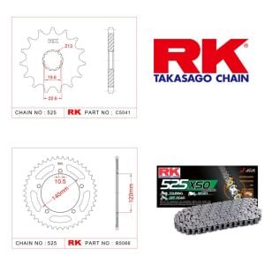 Suzuki DL 650 V-STROM Rk X-ring Zincir Dişli Set 525 XSO-15/47T