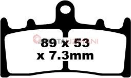 Kawasaki ZX7-R (ZX 750 P1/P2/P3/P4/P5/P6/P7) (1996-2003) Sinter Ön Fren Balatasi EBC FA188HH*