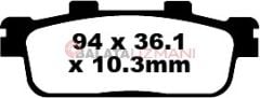Peugeot LXR 200i (4T) (2010-2011) Organik Arka Fren Balatasi EBC SFA427