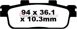 SYM HD 2-200i (Twin H/Lights/4T) (2010-2015) Organik Arka Fren Balatasi EBC SFA427