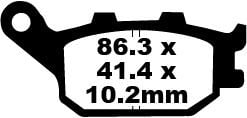 Honda NC 700 XAC/XAD - DCT (2012-2013) Arka Sinter Fren Balatasi EBC FA174HH