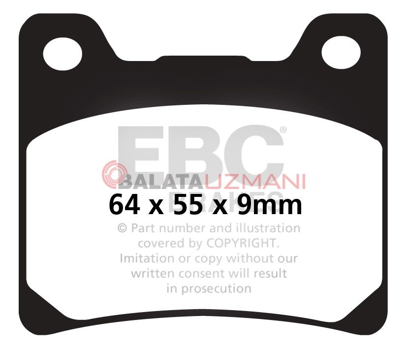 Yamaha YZF 600 R Thundercat (1996-2003) Yari Sinter Arka Fren Balatasi EBC FA088V