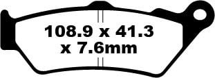 Honda NX 650 V/W/X Dominator (1997-2002) Ön Sinter Fren Balatasi EBC FA209/2HH