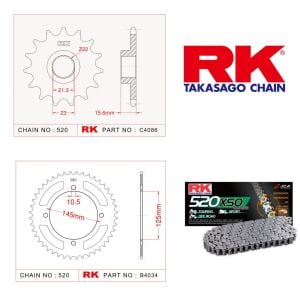 Yamaha XTZ 660 TENERE Rk X-ring Zincir Dişli Set 520 XSO-15/46T