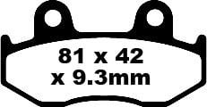 Honda SES 150 2/3/4 Dylan (2002-2006) Ön Organik Kevlar Fren Balatasi EBC SFA323