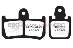 Yamaha MT-01 S (6 piston Radyal Kaliper/5YUR) (2009) Organik Ön Fren Balatasi EBC FA442/4*