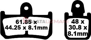 Yamaha YZF-R1 (6 piston Radyal Kaliper) (2007-2008) Sinter Ön Fren Balatasi EBC FA442/4HH*