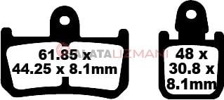 Yamaha MT-01 (6 piston Radyal Kaliper) (2007-2009) Sinter Ön Fren Balatasi EBC FA442/4HH*