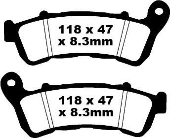 Honda ST 1300 A8/A9/AA Pan European - ABSli (2008-2013) Ön Sinter Fren Balatasi EBC FA388HH*