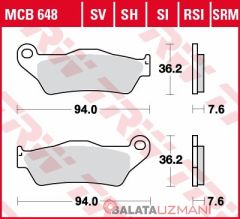 KTM SX 450  (2003->2006) Ön Sinter Fren Balatasi TRW MCB648SI