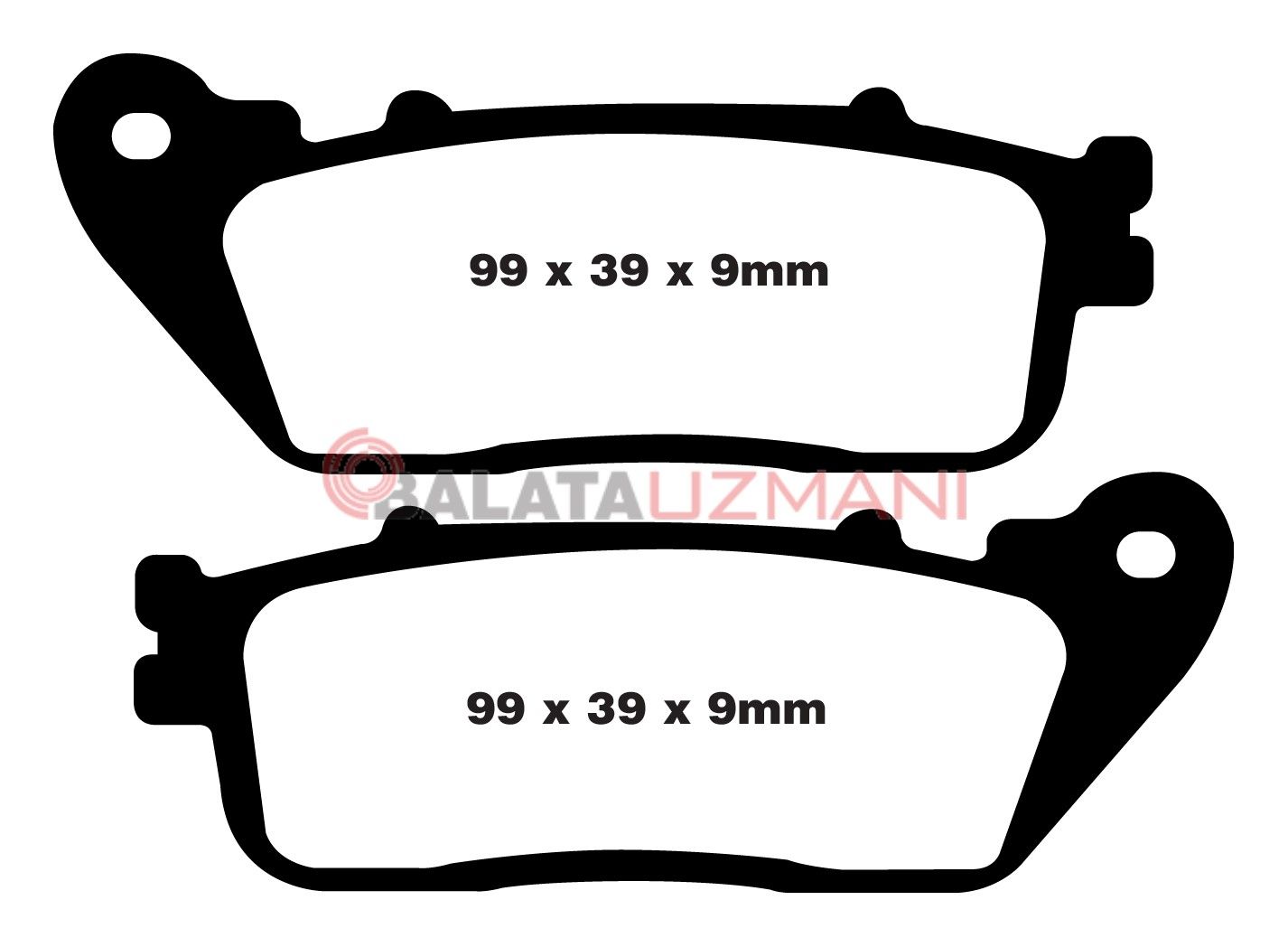 Honda VFR 800 XB/XC/XD (Crossrunner/ABS) (2011-2013) Sinter Arka Fren Balatasi EBC FA488HH