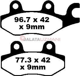 Suzuki UH 200 L4/L5/L6AL4/AL5/AL6/AL7/AL8 Burgman (2014-2018) Karbon Ön Fren Balatasi EBC SFAC197