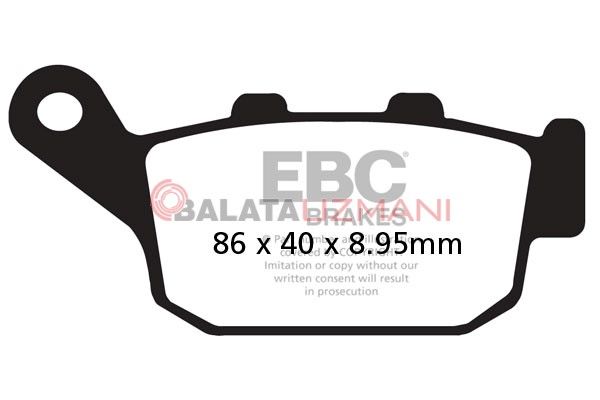 Honda CBR 300 RAE (ABS Model) (2014) Yari Sinter Arka Fren Balatasi EBC FA496V